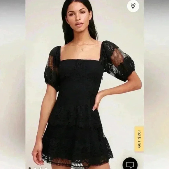 Free People Be Your Baby Lace Mini Dress in size medium - Picture 8 of 12